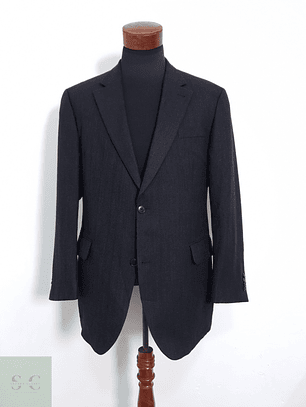 Carl Gross Vestón espiguilla Negro grafito Talla LXL