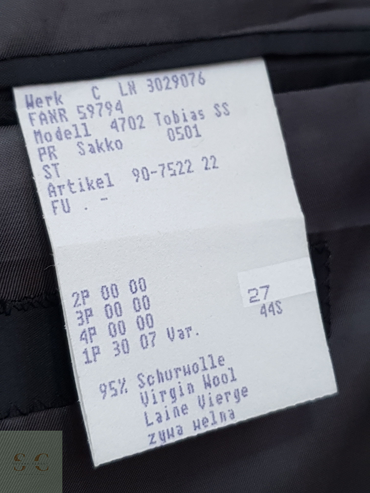 Carl Gross Vestón espiguilla Negro grafito Talla LXL 6