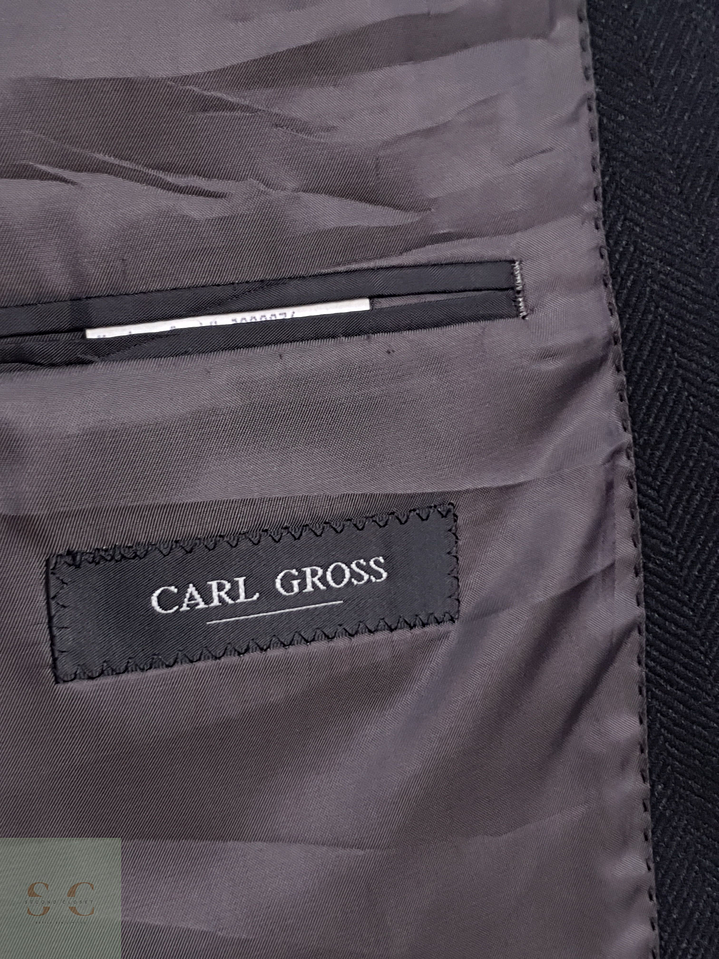 Carl Gross Vestón espiguilla Negro grafito Talla LXL 7