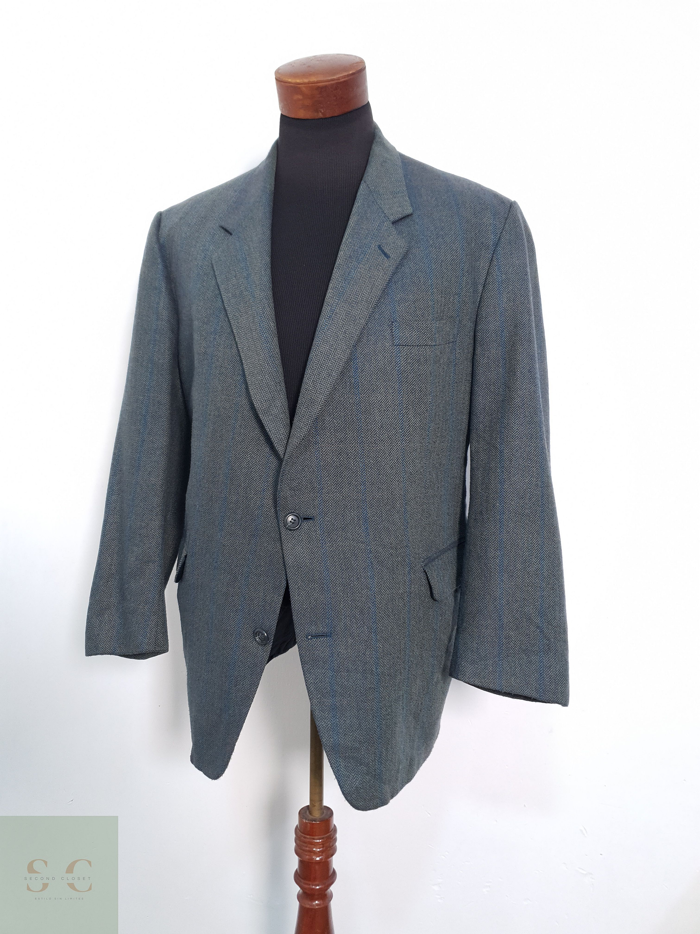 Creation Gross Vestón clásico Verde azulado Talla XL 2