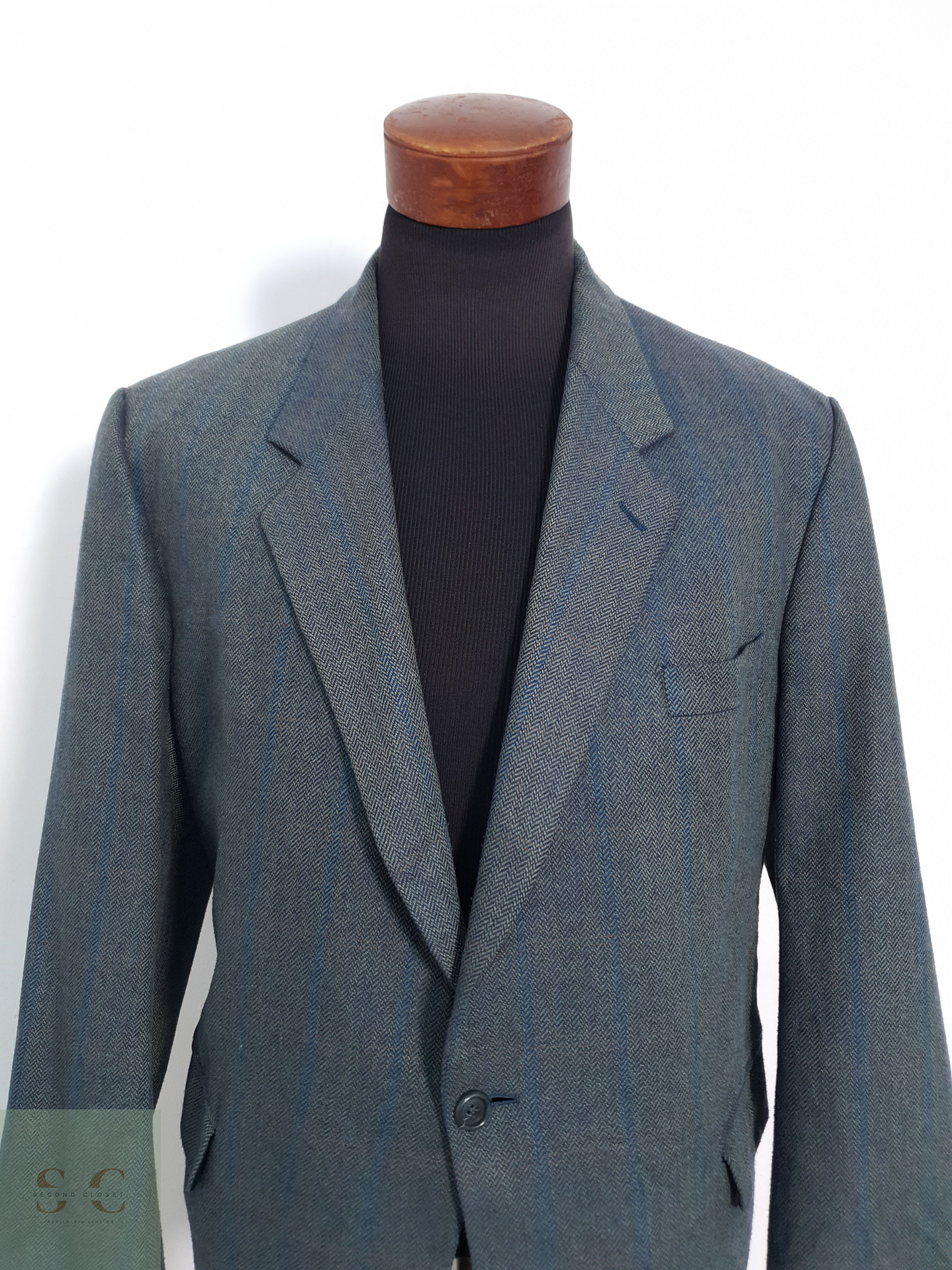 Creation Gross Vestón clásico Verde azulado Talla XL 6