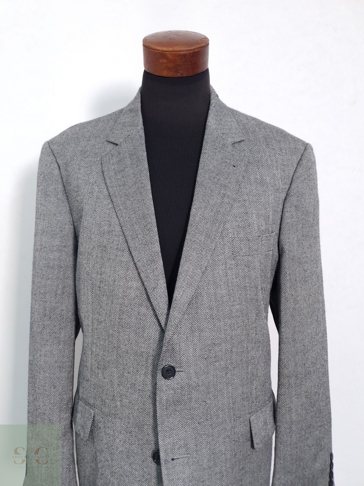 Gilberto Vestón espiguilla Gris Talla XL 5