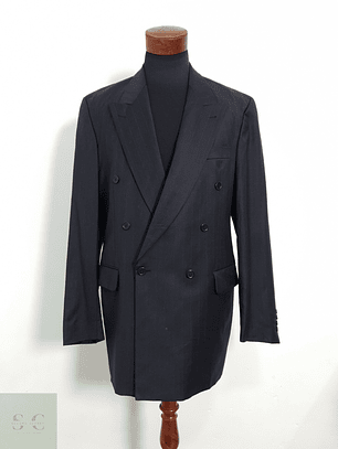 Roy Robson Vestón cruzado Negro grafito Talla LXL