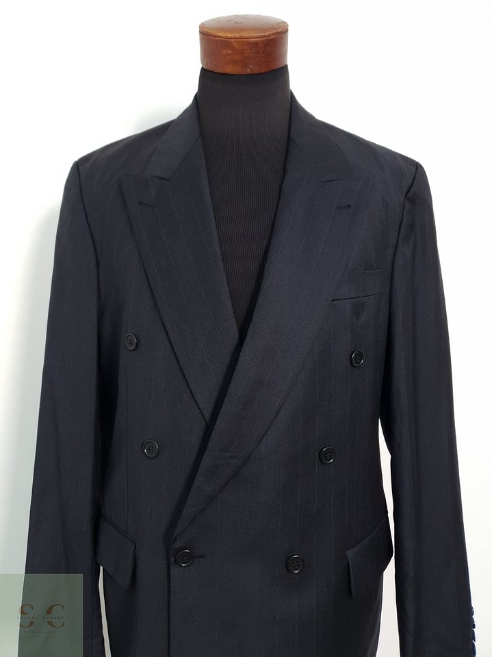 Roy Robson Vestón cruzado Negro grafito Talla LXL 4