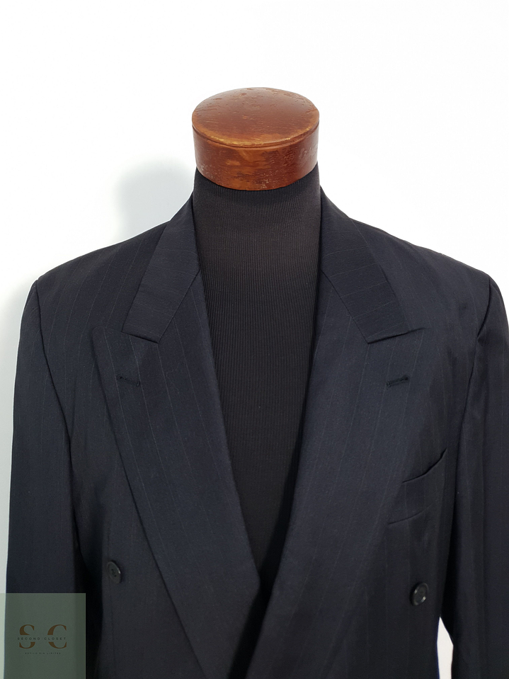 Roy Robson Vestón cruzado Negro grafito Talla LXL 5