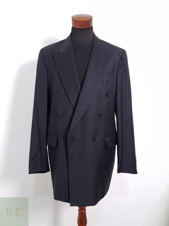 Roy Robson Vestón cruzado Negro grafito Talla LXL 6