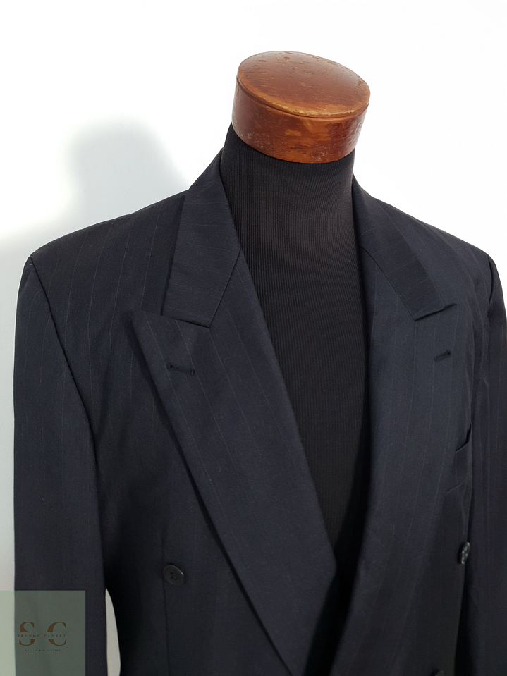 Roy Robson Vestón cruzado Negro grafito Talla LXL 7