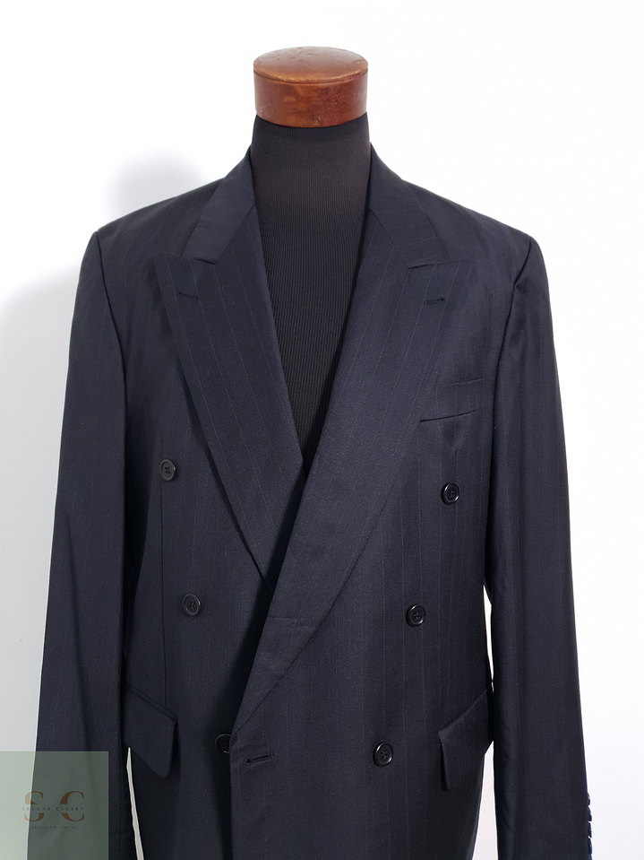 Roy Robson Vestón cruzado Negro grafito Talla LXL 8