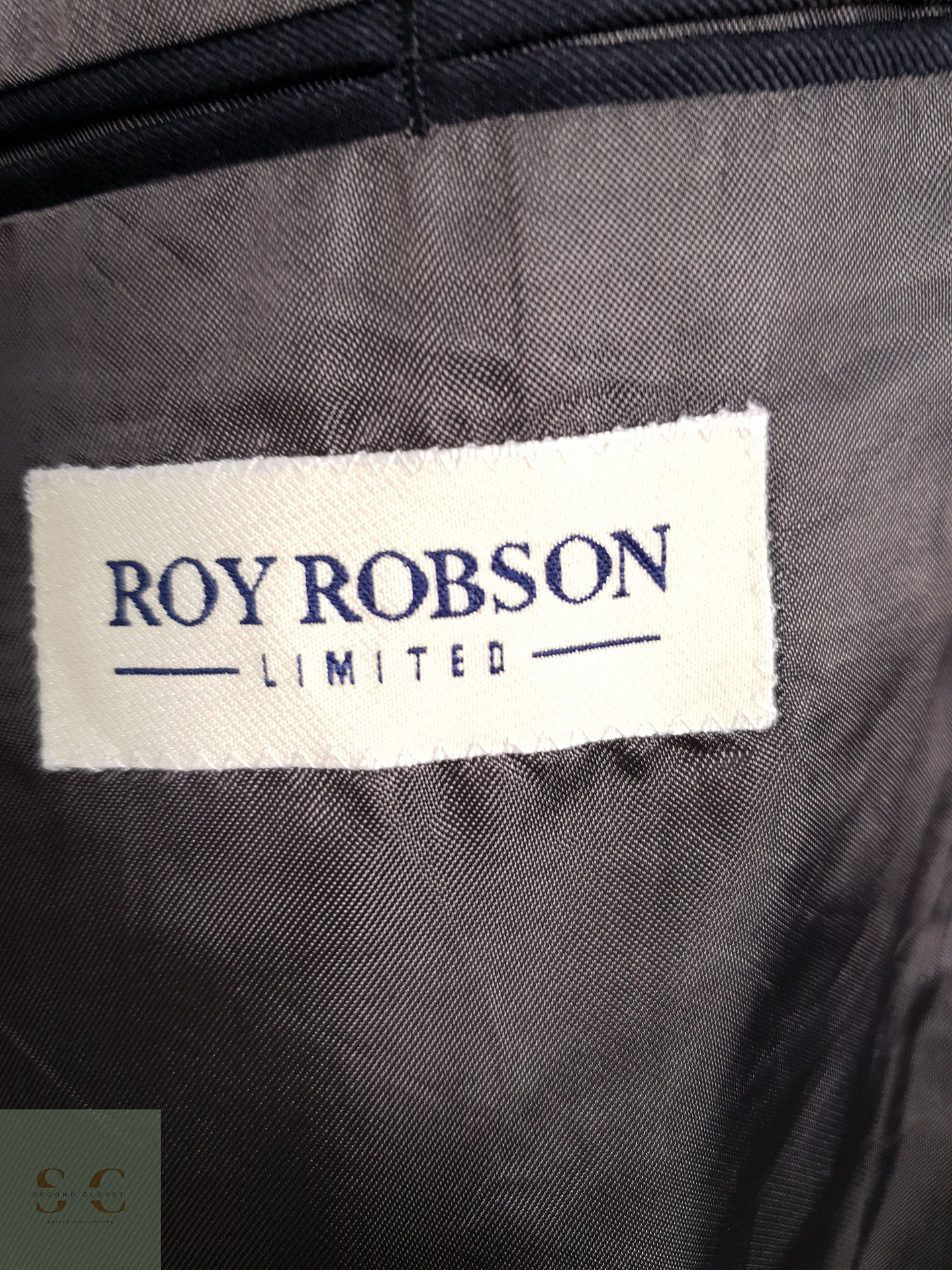 Roy Robson Vestón cruzado Negro grafito Talla LXL 12