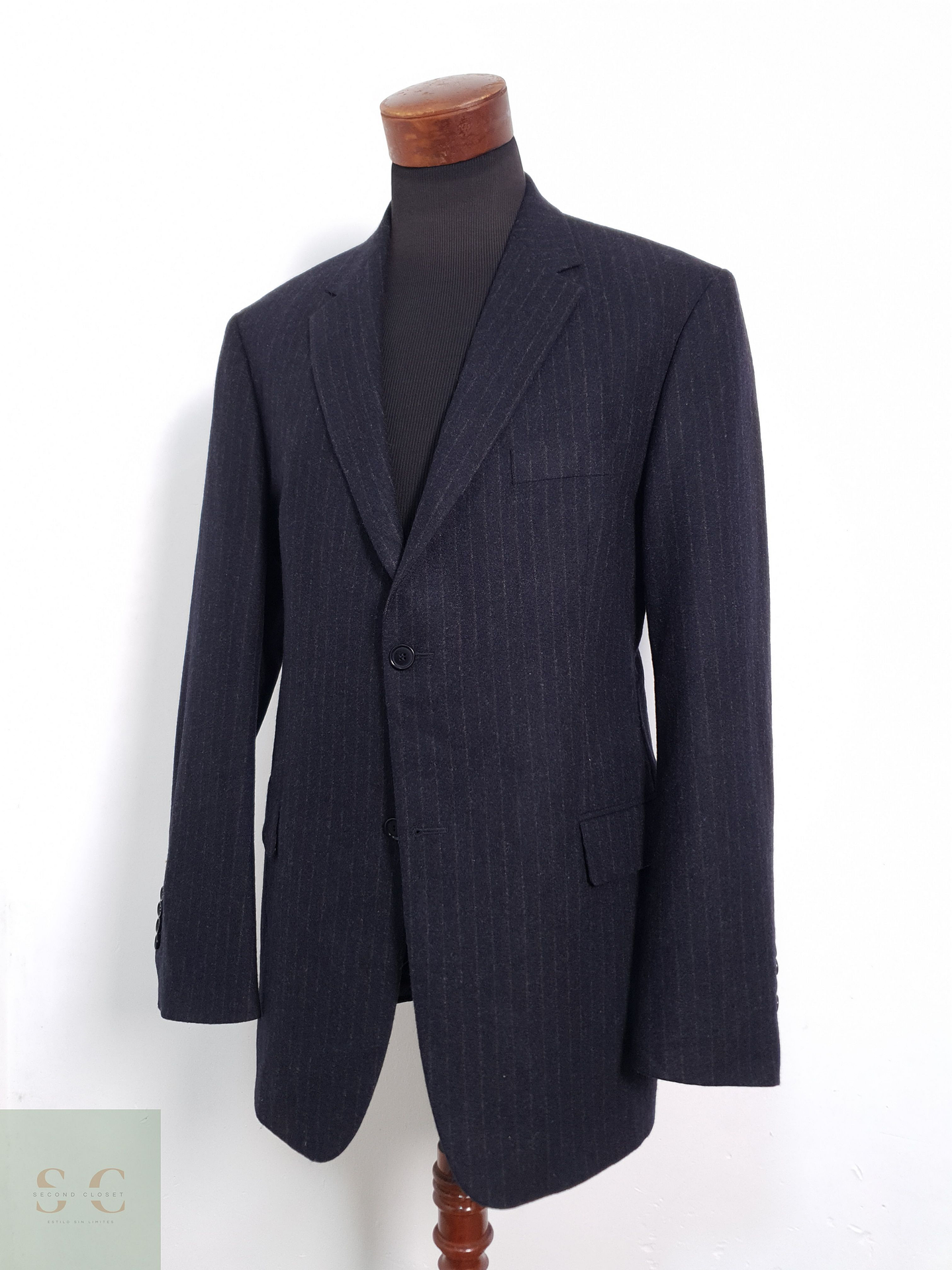 Sand Vestón a rayas sutiles Azul Talla LXL 3