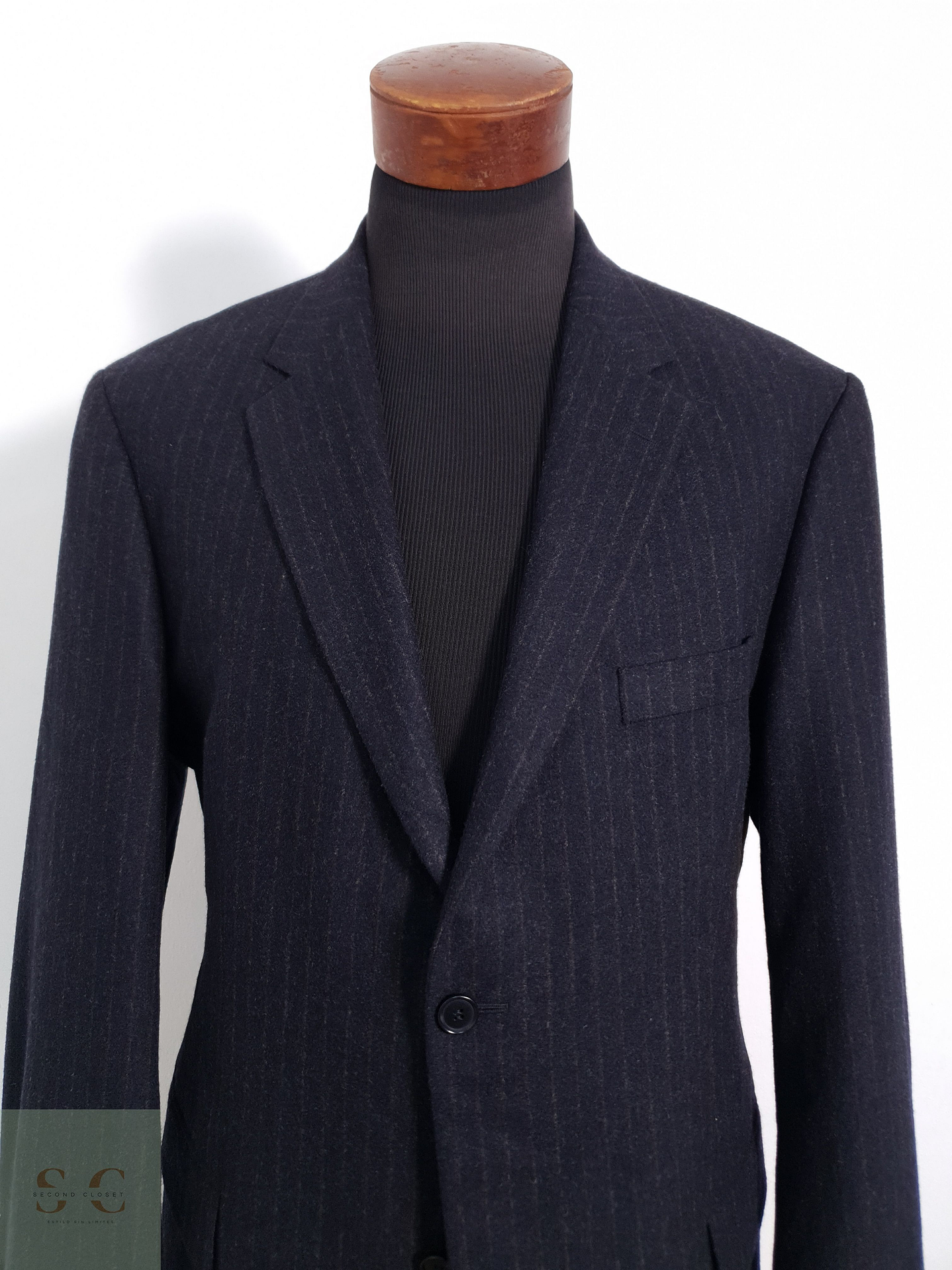 Sand Vestón a rayas sutiles Azul Talla LXL 4