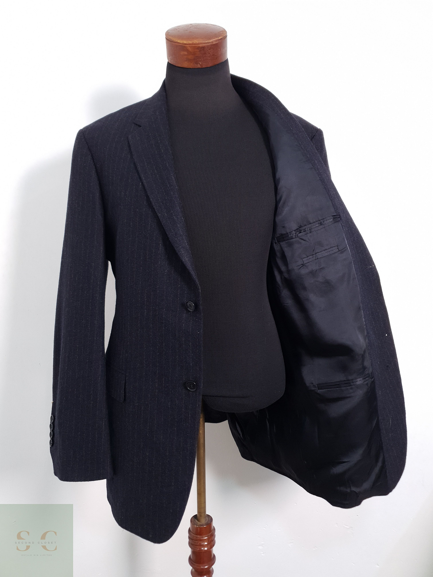 Sand Vestón a rayas sutiles Azul Talla LXL 6