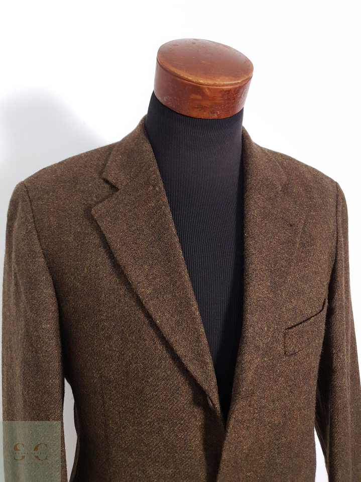 Vintage Vestón clásico Café verdoso Talla M 3