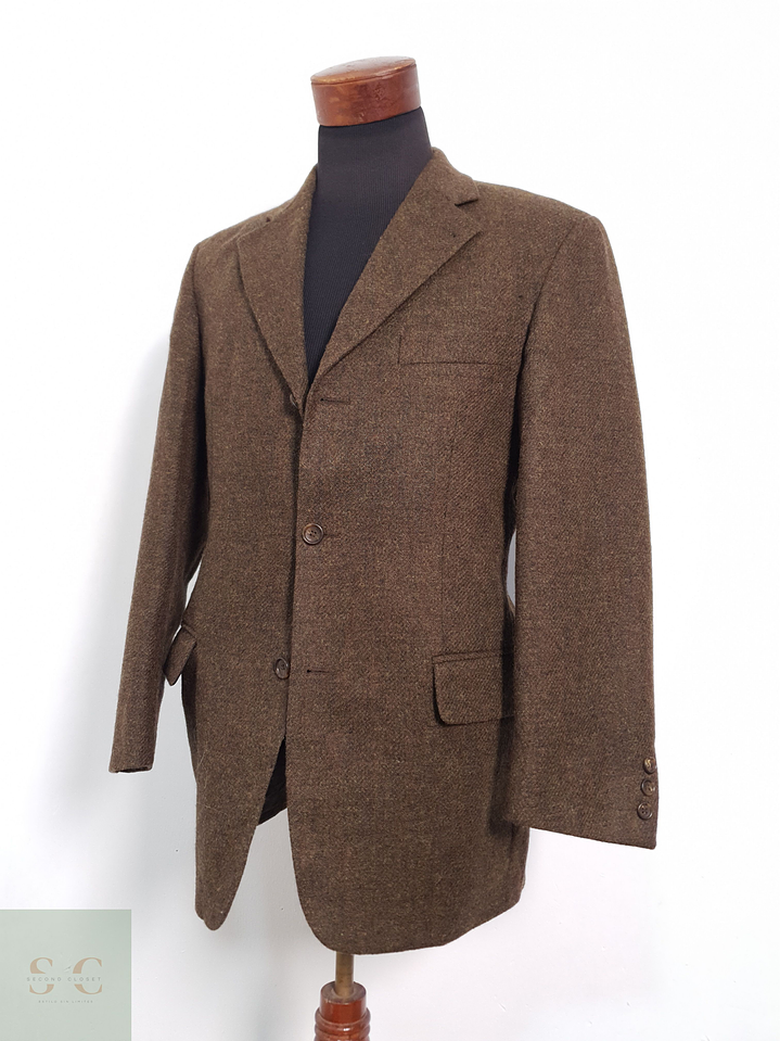 Vintage Vestón clásico Café verdoso Talla M 1