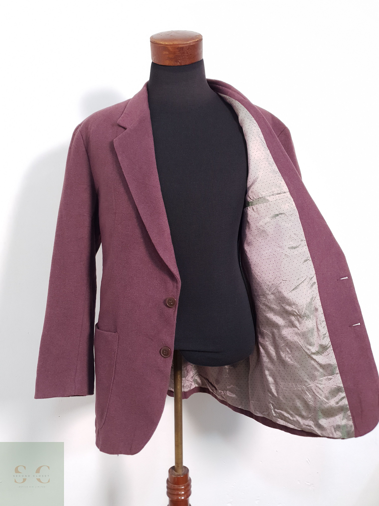 Vintage Vestón clásico Violeta claro Talla L 3