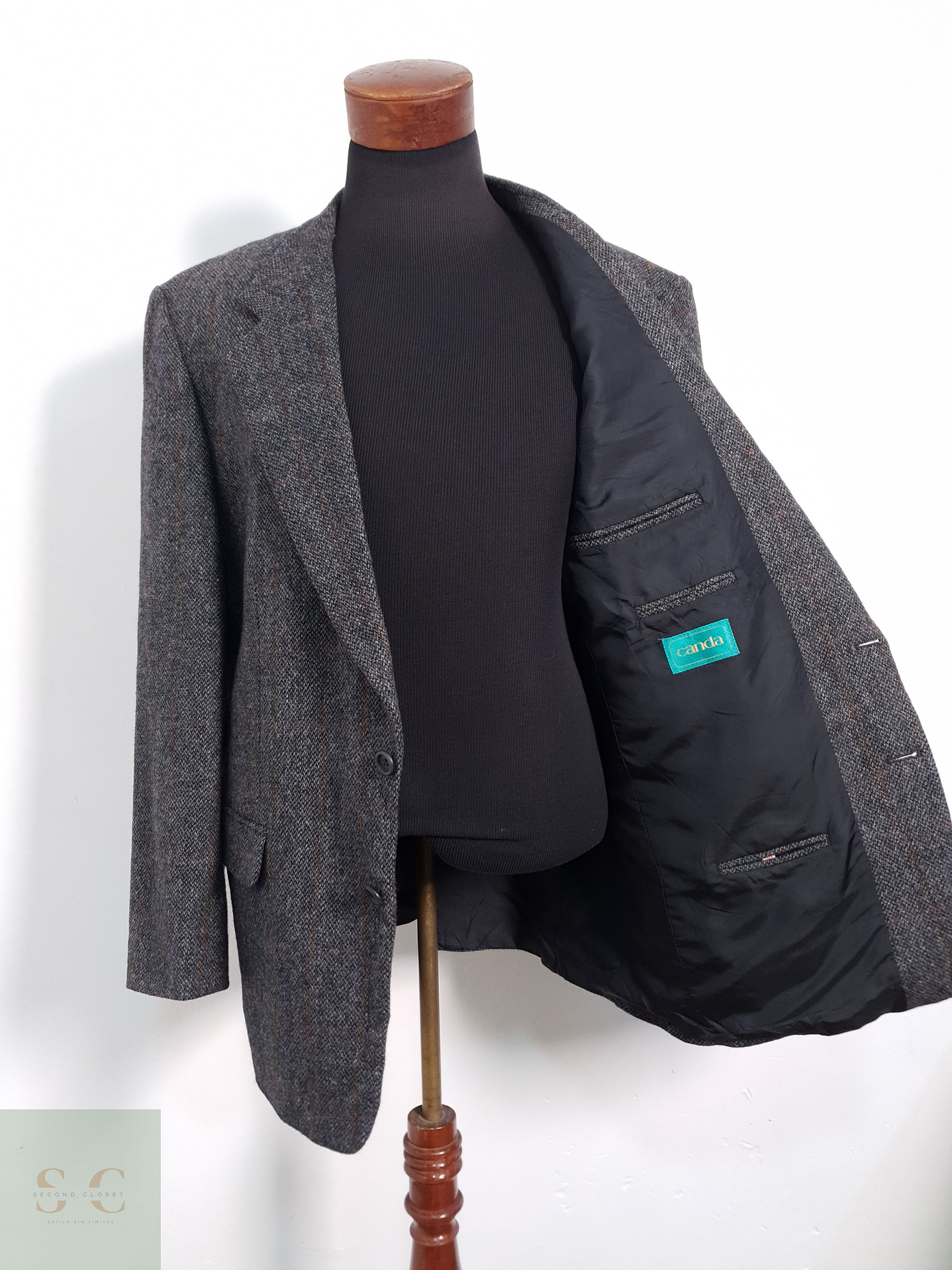 Canda Vestón clásico Plomo Talla XXL 3