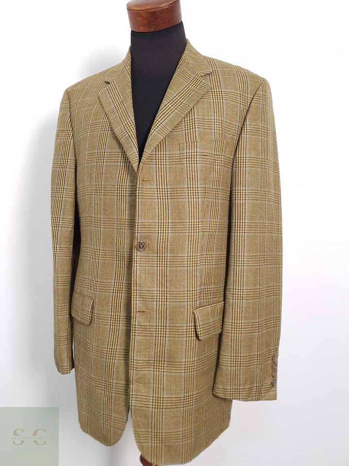 Pierre Cardin Vestón clásico Dorado con café Talla L 2