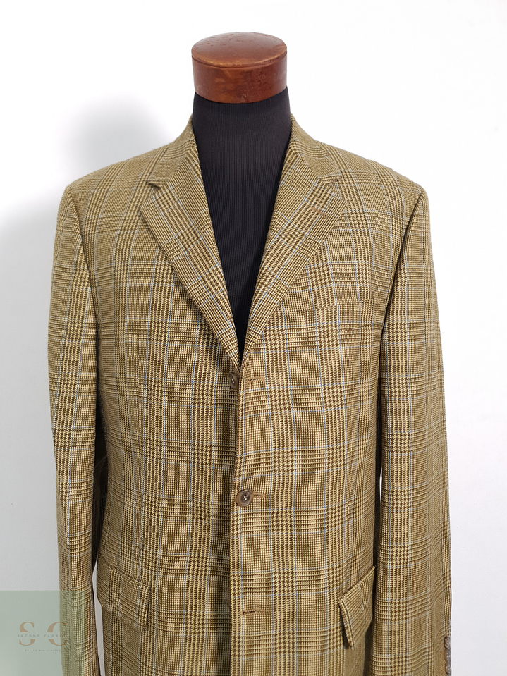 Pierre Cardin Vestón clásico Dorado con café Talla L 5