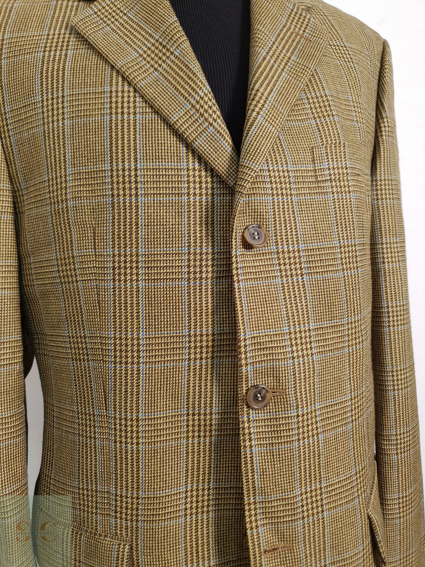 Pierre Cardin Vestón clásico Dorado con café Talla L 6