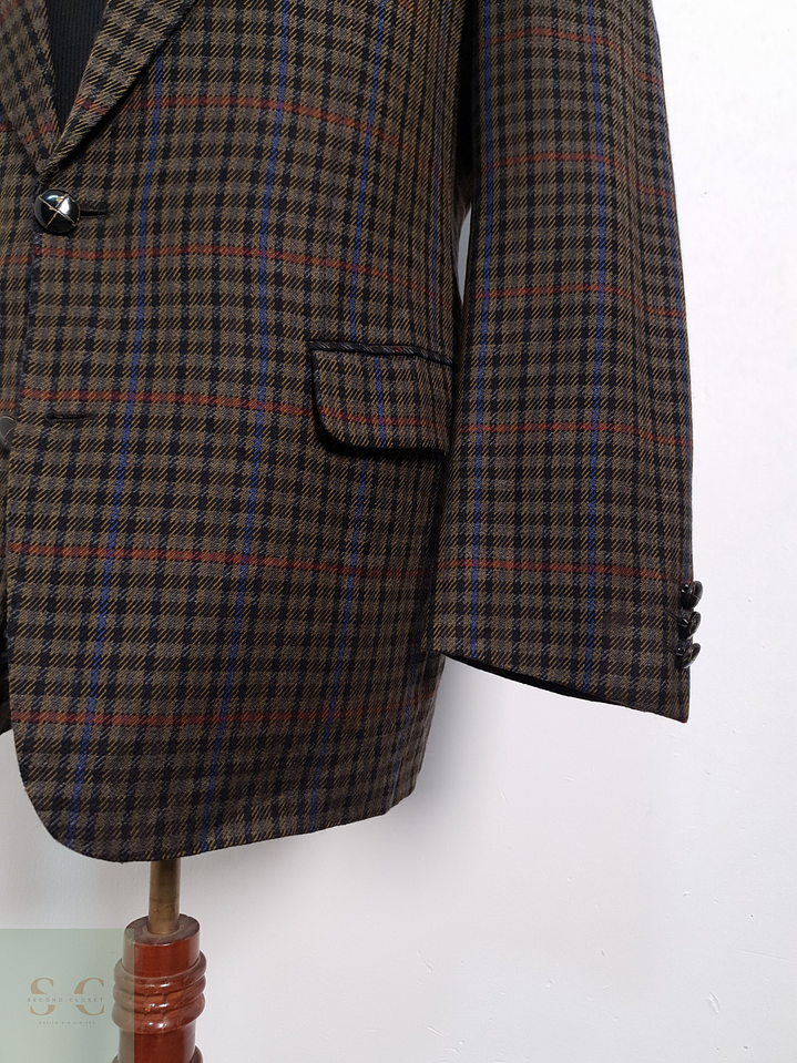 First Class Vestón pata de gallo Café verdoso Talla XL 4