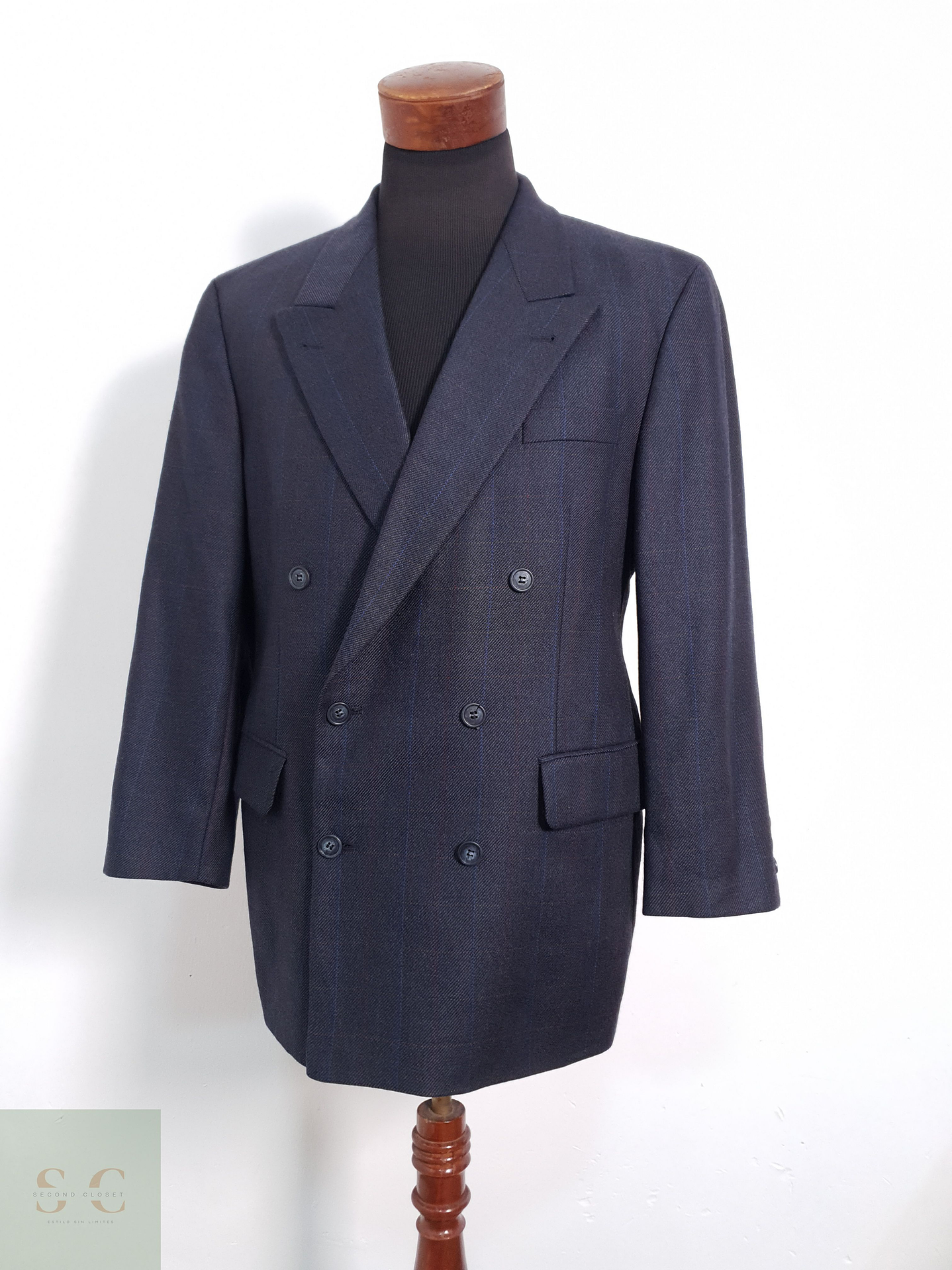 Barisal Vestón cruzado Azul marino Talla L 1