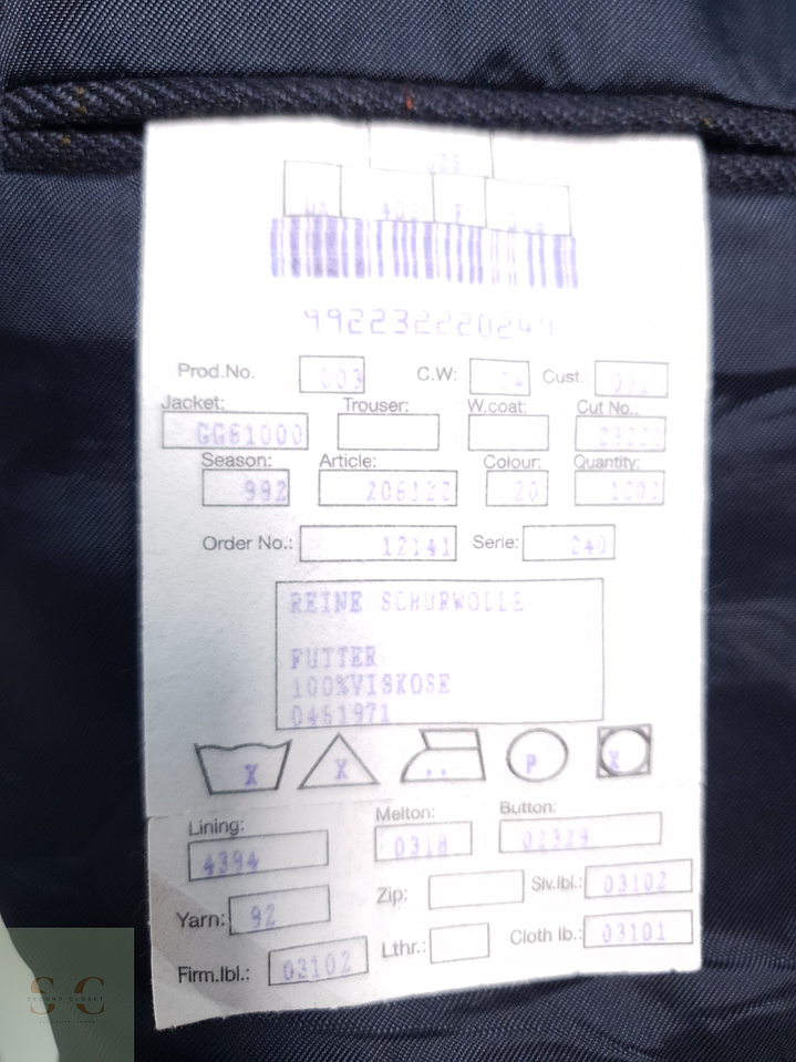 Barisal Vestón cruzado Azul marino Talla L 4