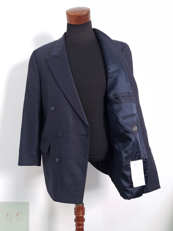 Barisal Vestón cruzado Azul marino Talla L 7