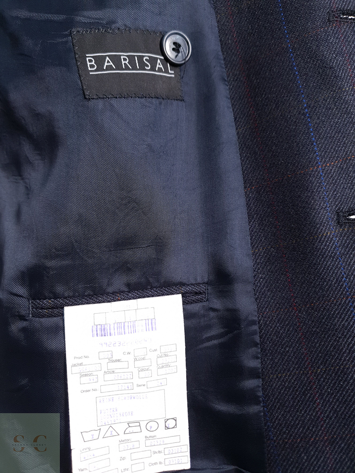 Barisal Vestón cruzado Azul marino Talla L 8