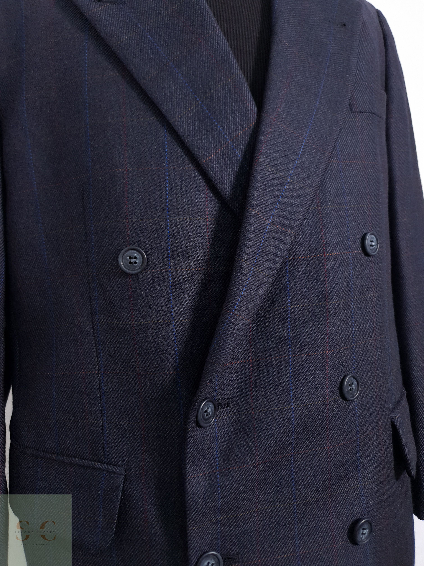 Barisal Vestón cruzado Azul marino Talla L 9