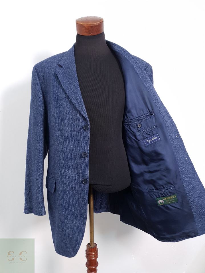 Cyrillus Vestón espiguilla Celeste Talla XXL 5