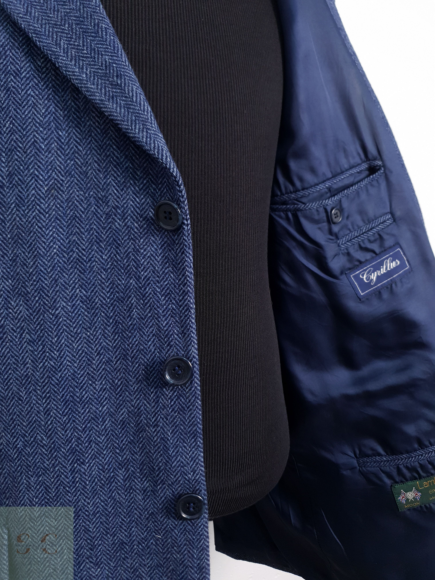 Cyrillus Vestón espiguilla Celeste Talla XXL 8