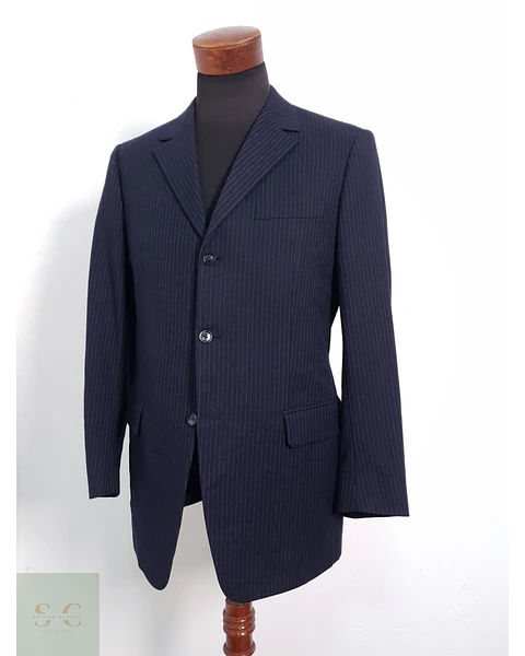 Blazer Brax 100% lana virgen azul pinstripe TALLA M