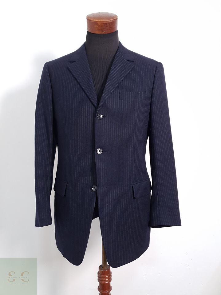 Brax Vestón a rayas Azul con rayas Talla M 5