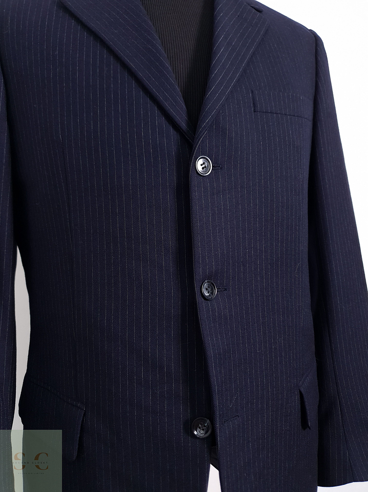 Brax Vestón a rayas Azul con rayas Talla M 6