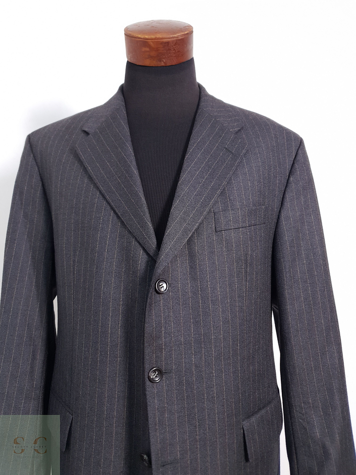 Carl Gross Vestón a rayas Plomo con rayas Talla LXL 7