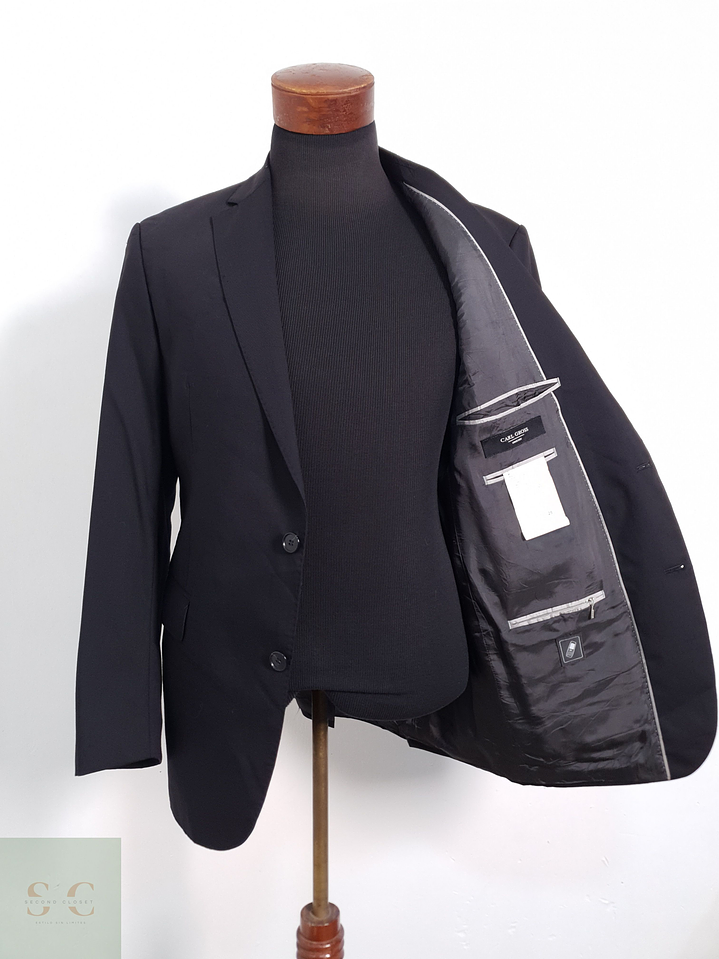 Carl Gross Vestón clásico Negro Talla M 5