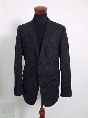 Carl Gross Vestón microcuadro Azul con verde Talla ML