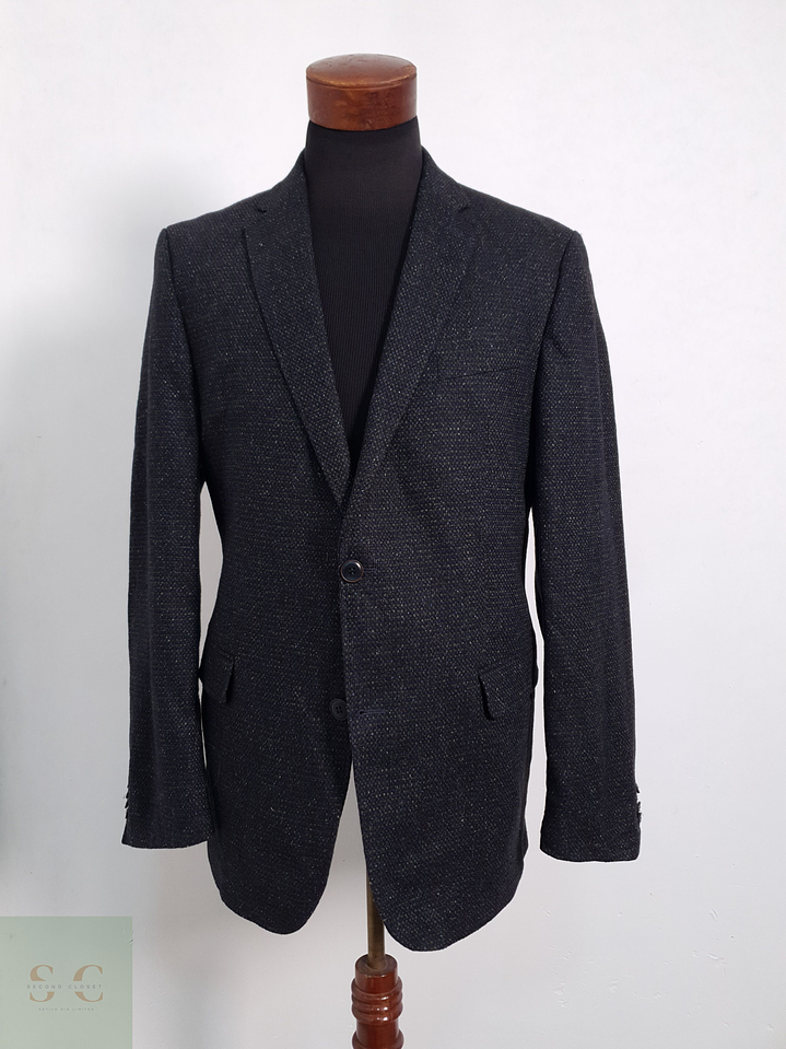 Carl Gross Vestón microcuadro Azul con verde Talla ML 1