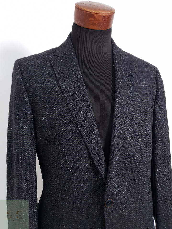 Carl Gross Vestón microcuadro Azul con verde Talla ML 3