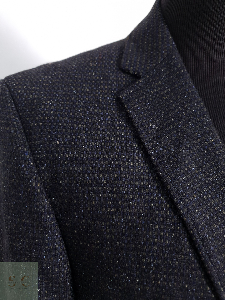 Carl Gross Vestón microcuadro Azul con verde Talla ML 7