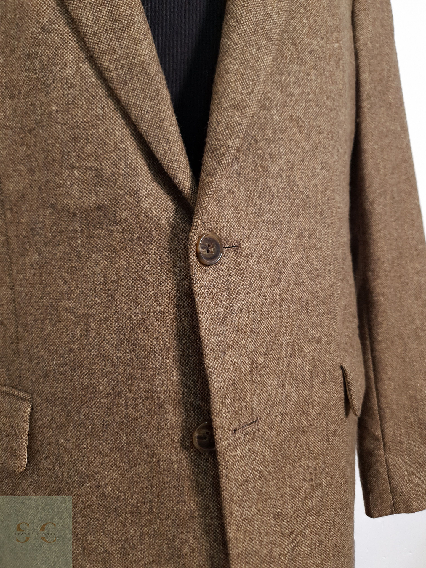 Baumler Vestón clásico Café claro Talla LXL 3