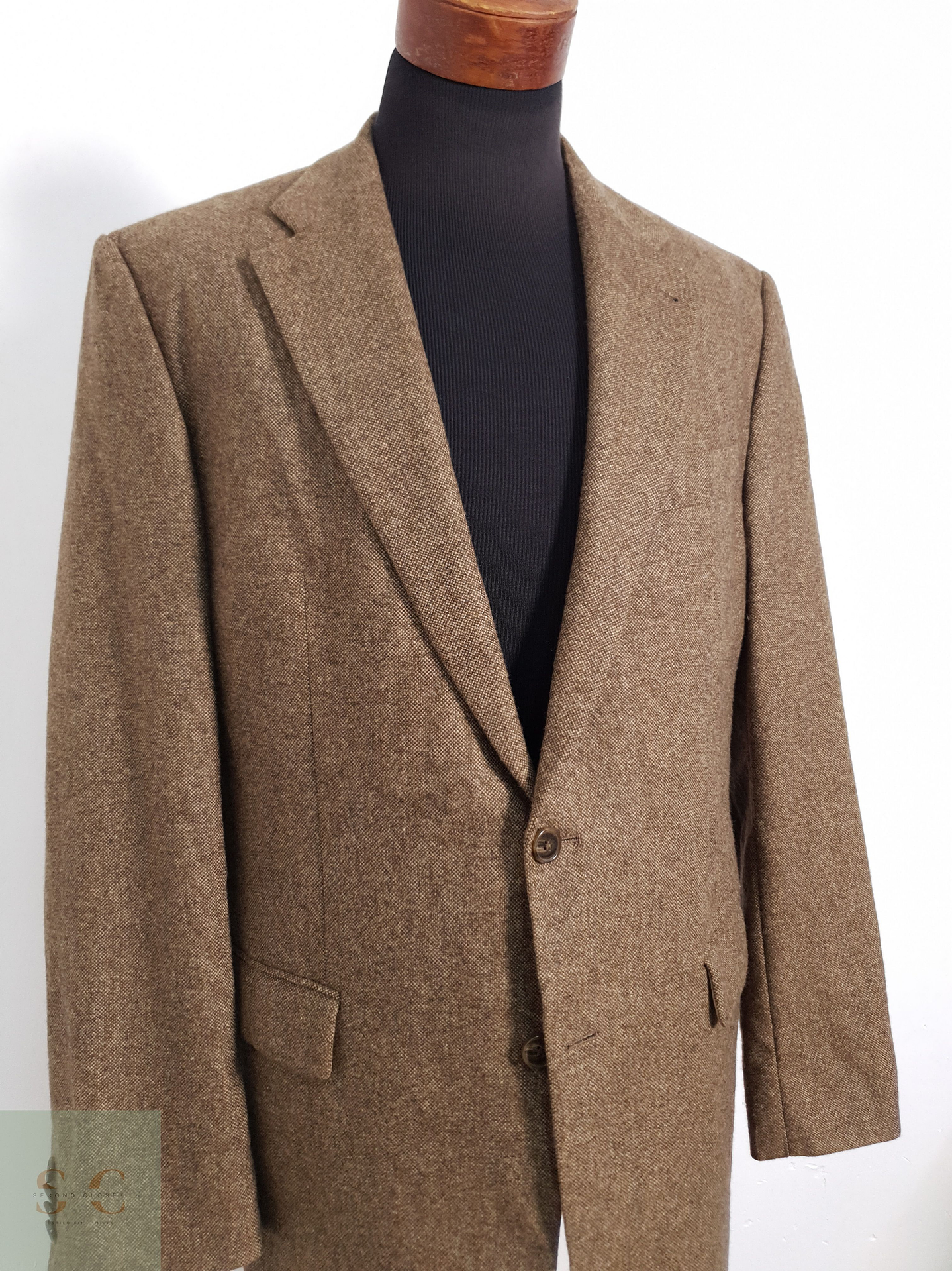 Baumler Vestón clásico Café claro Talla LXL 5