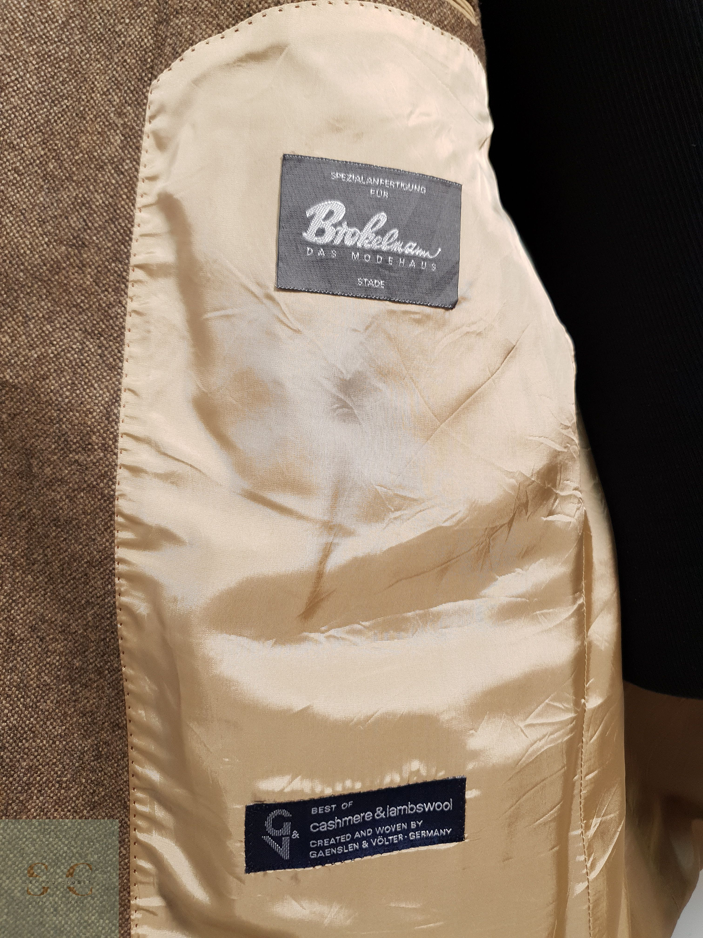 Baumler Vestón clásico Café claro Talla LXL 6