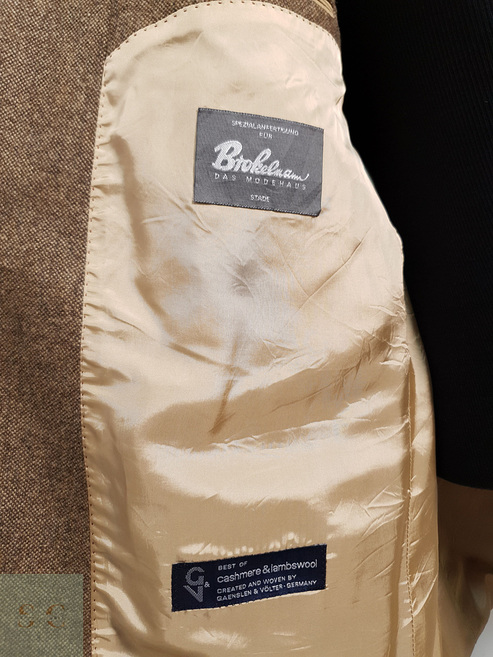 Baumler Vestón clásico Café claro Talla LXL 6