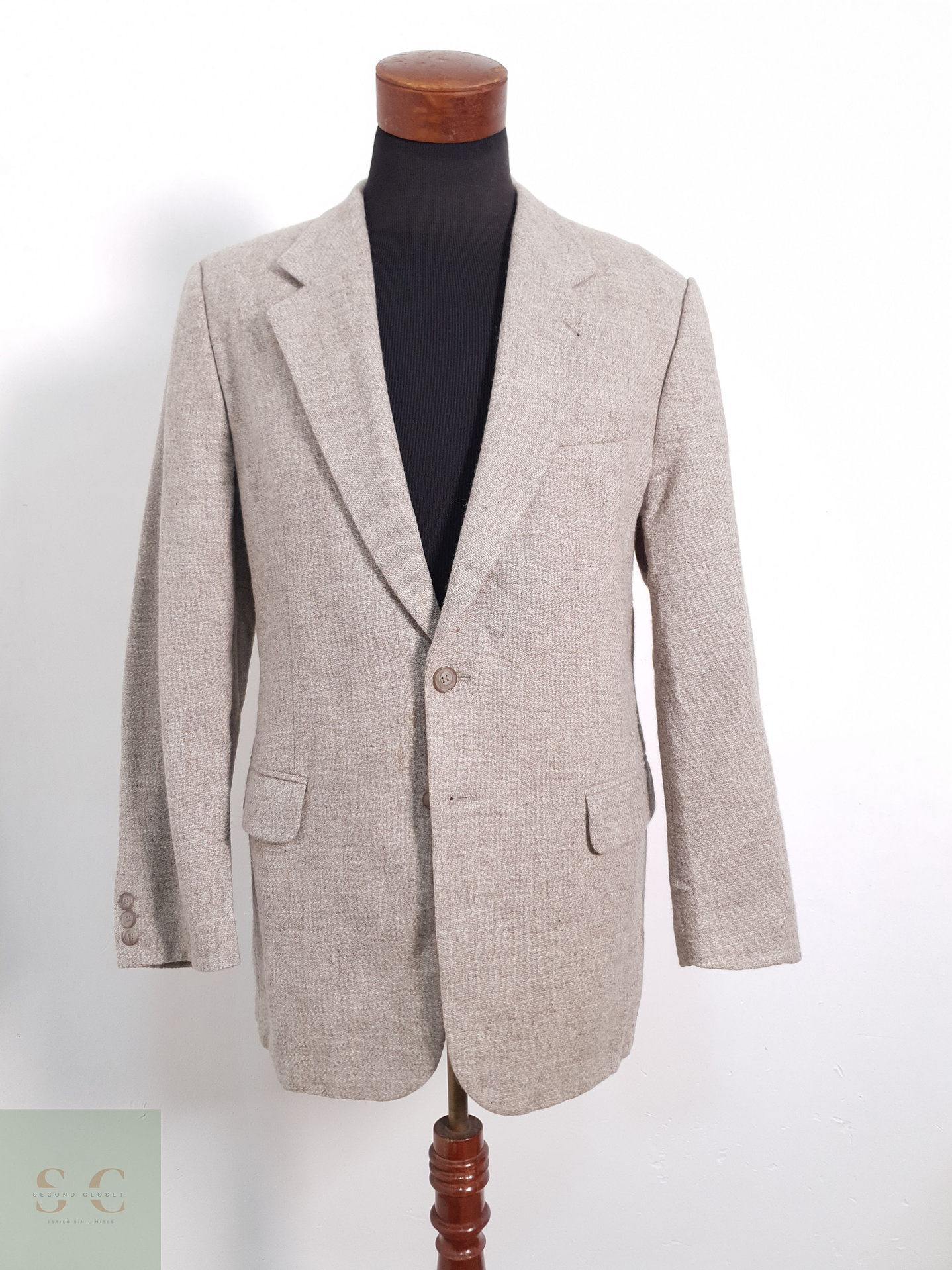 Vintage Vestón clásico Gris Cafe Talla M 1