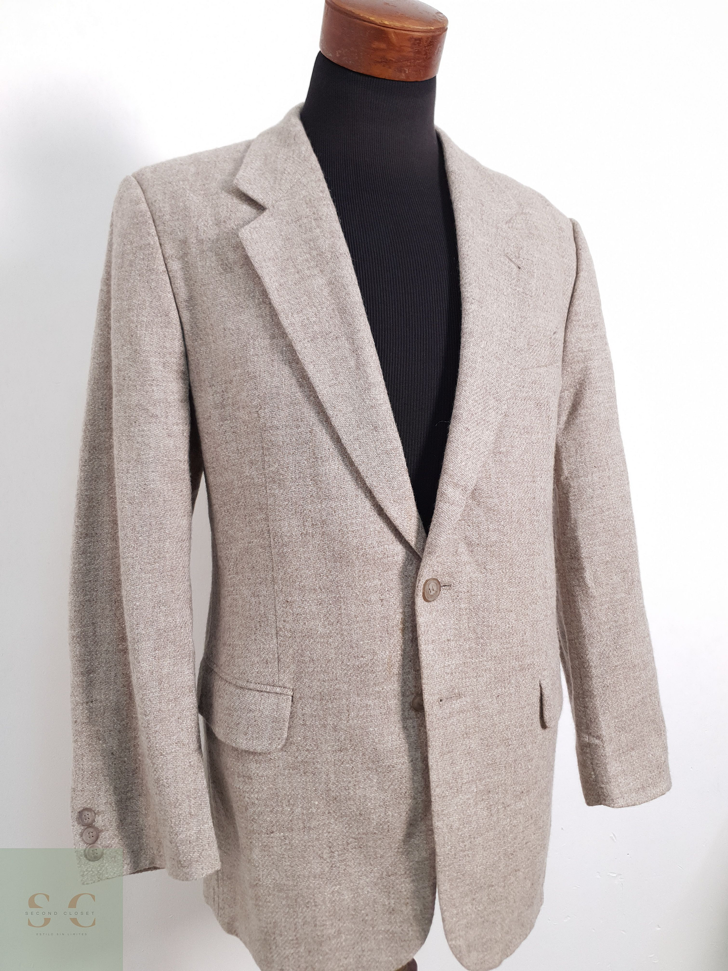 Vintage Vestón clásico Gris Cafe Talla M 2