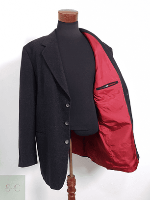 Vintage Vestón clásico Plomo Talla XXL