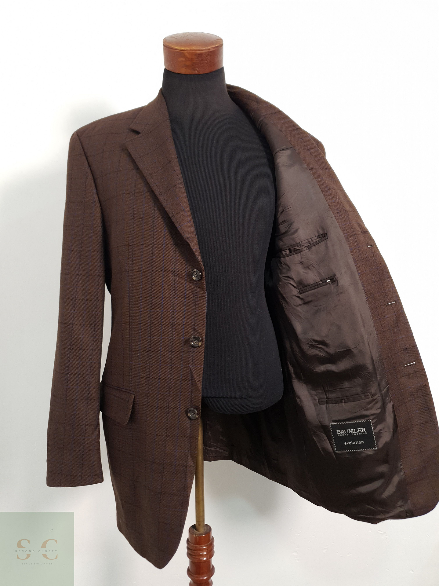 Baumler Vestón clásico Café Talla LXL 7