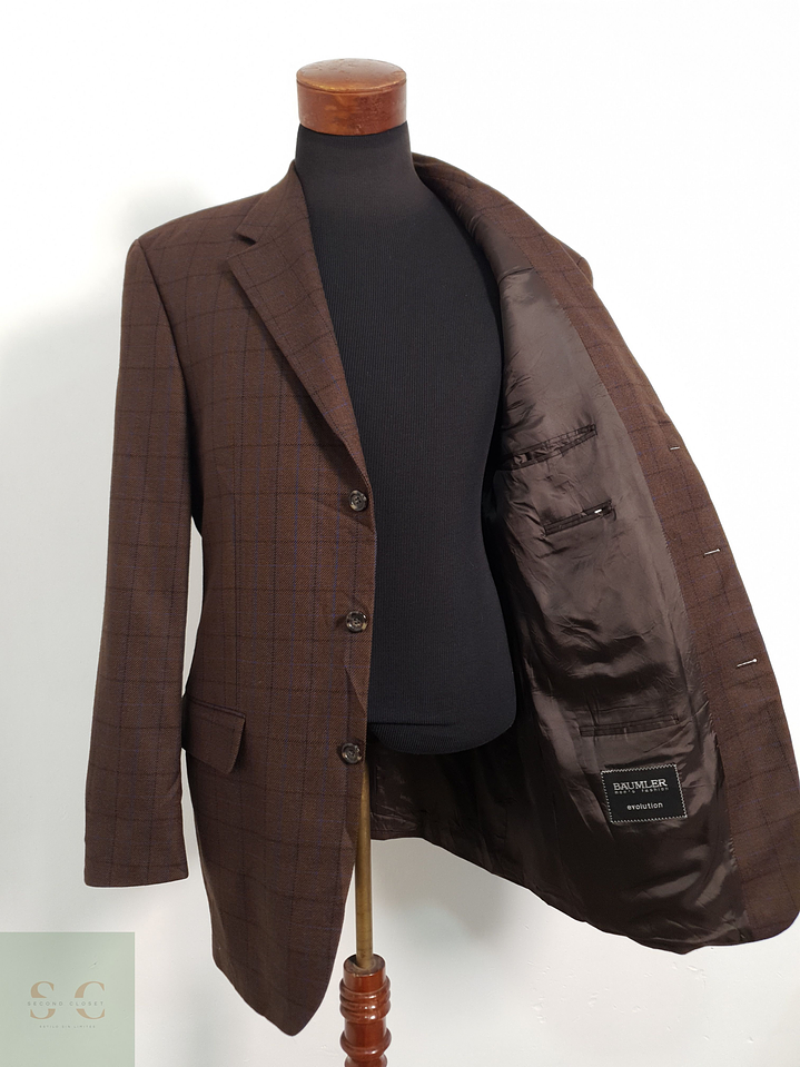 Baumler Vestón clásico Café Talla LXL 7