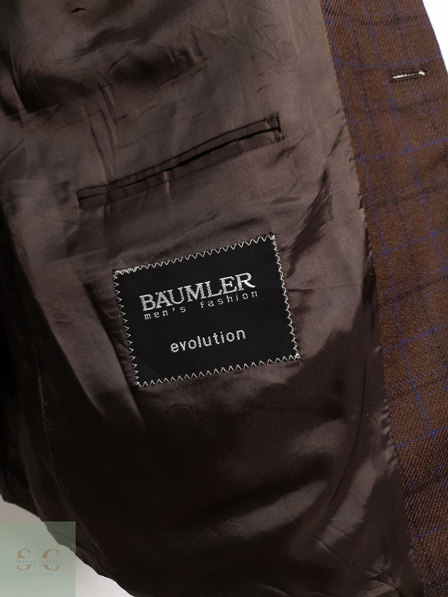 Baumler Vestón clásico Café Talla LXL 9